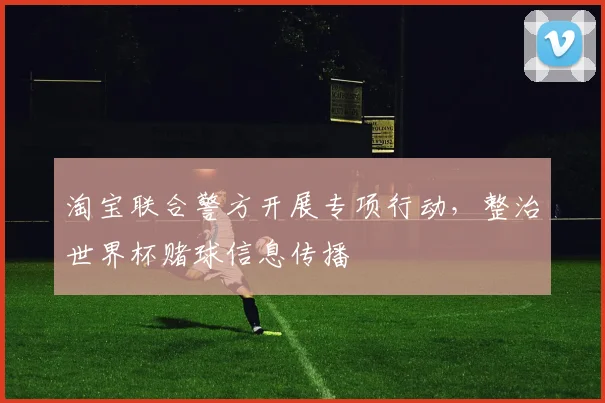 淘宝联合警方开展专项行动,整治世界杯赌球信息传播