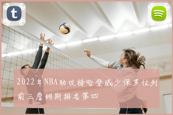 2022年NBA助攻榜哈登威少保罗位列前三詹姆斯排名第四