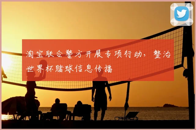 淘宝联合警方开展专项行动，整治世界杯赌球信息传播